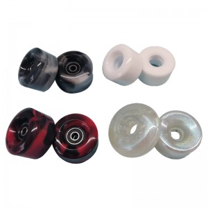 58mm * 32mm 85A Quad Roller Skate Wheels Inline Hjul Swirl Mix Color Wheel